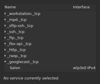 All the available mDNS services on my WLAN